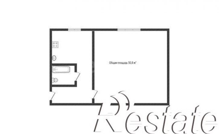 1-комн квартира улица Петра Мерлина, 21,  д. 21