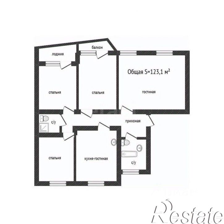 4-комн квартира Коммунарский переулок, 31,  д. 31