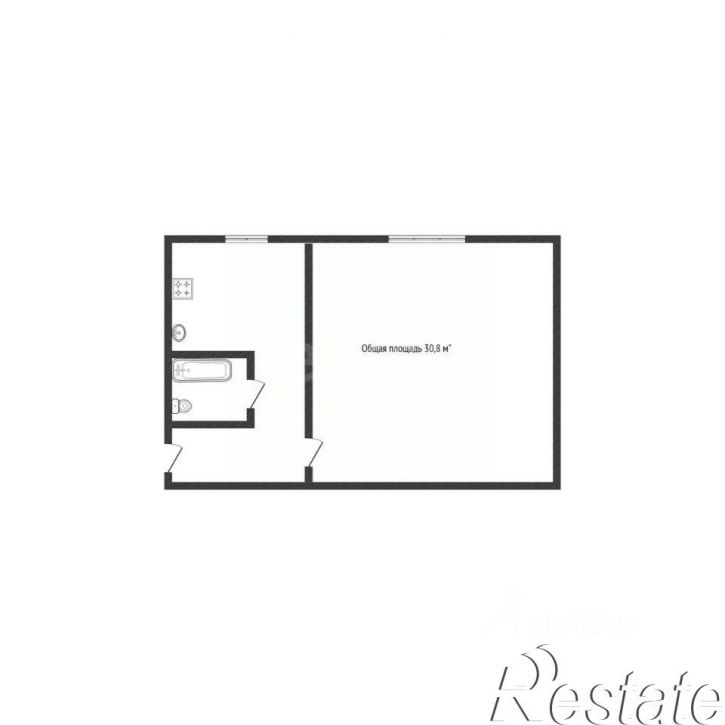 1-комн квартира улица Петра Мерлина, 21,  д. 21