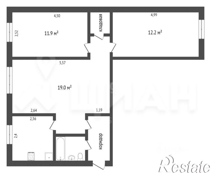 3-комн квартира улица Петра Чайковского, 122,  д. 122