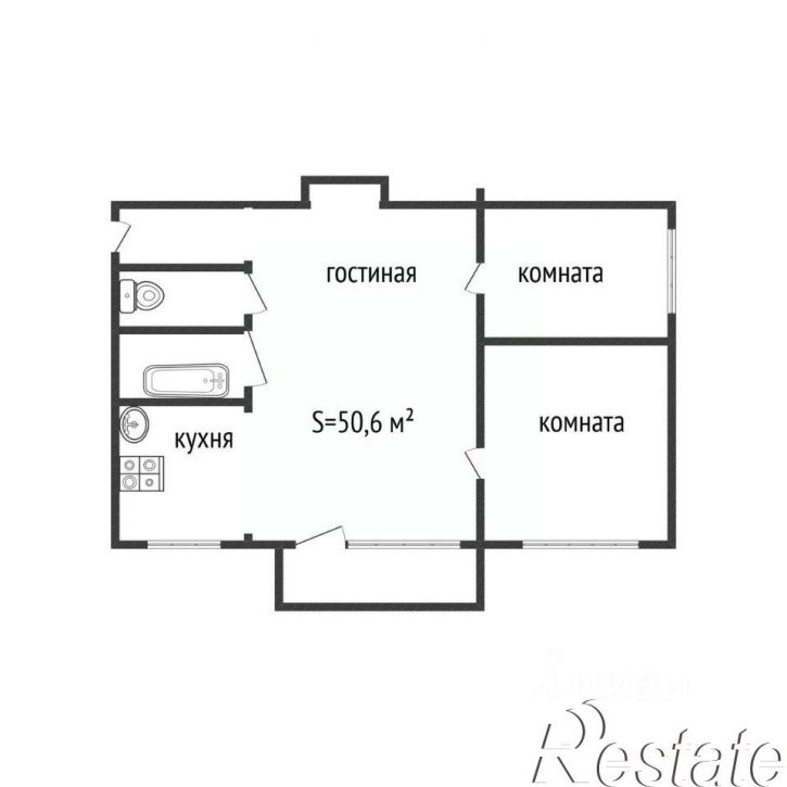 3-комн квартира Ленинградская улица, 80,  д. 80