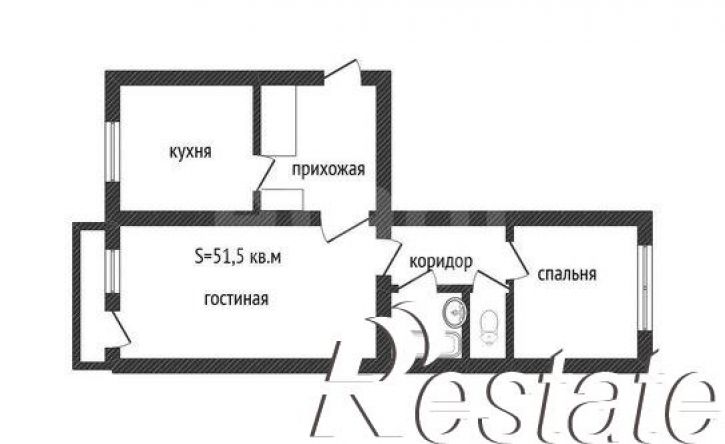 2-комн квартира Ленинградская улица, 43,  д. 43